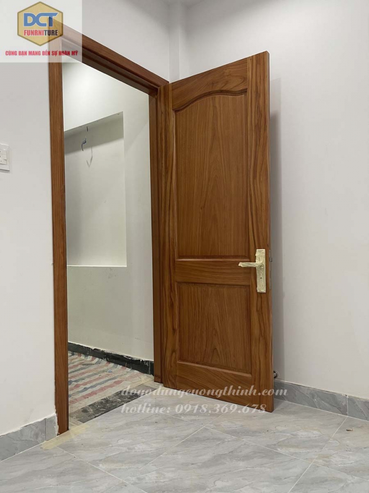Bộ cửa phòng gỗ gõ đỏ cao cấp cp48GD